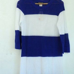 Tommy Bahama Blue and White Swim Coverup
